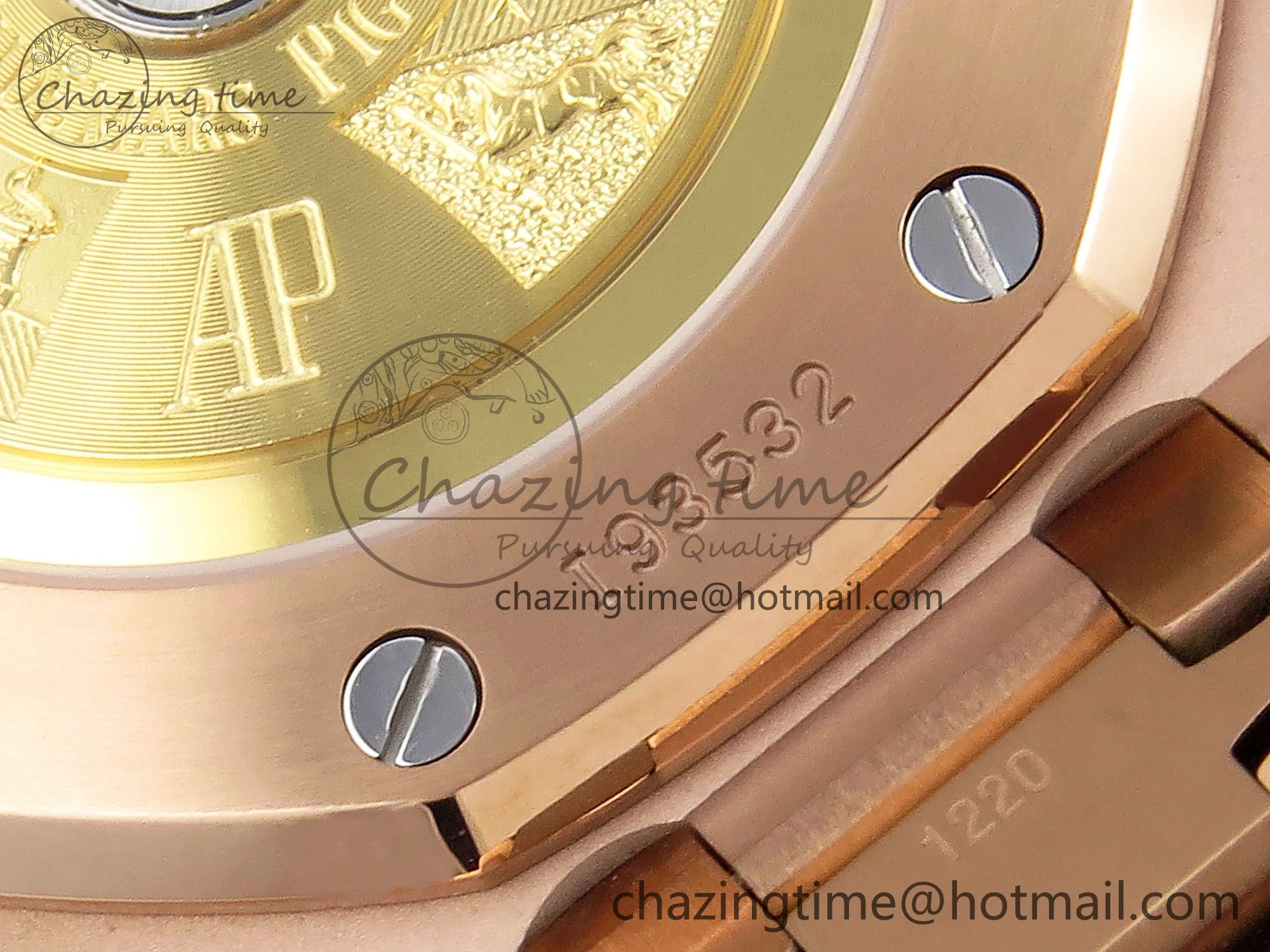 Royal Oak 37mm 15450 RG Rainbow Diamonds Bezel IPF Best Edition RG Dial on RG Bracelet SA3120 Super Clone