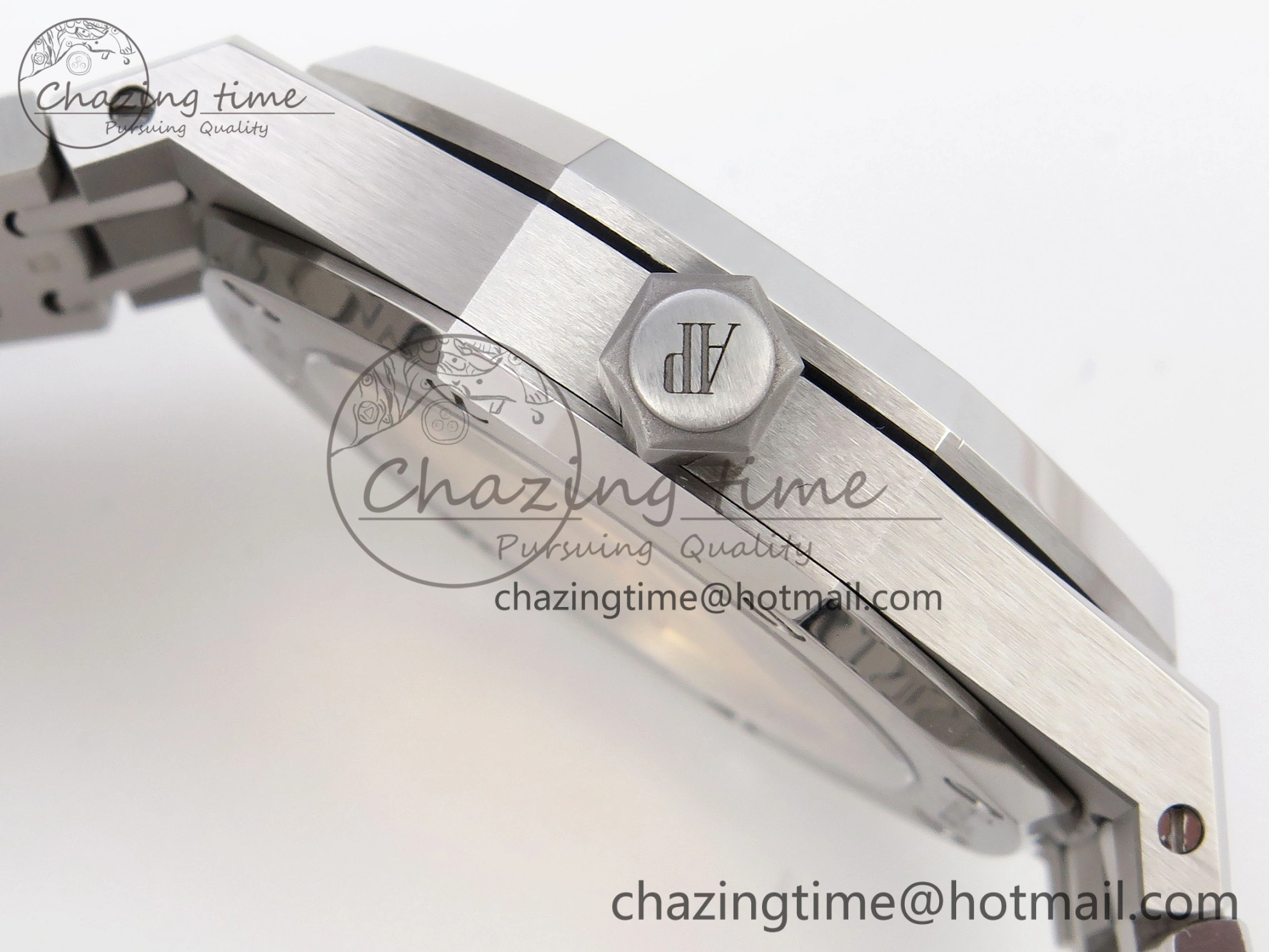 Royal Oak 37mm 15450 SS APSF 1:1 Best Edition Blue Textured Dial on SS Bracelet SA3120 Super Clone