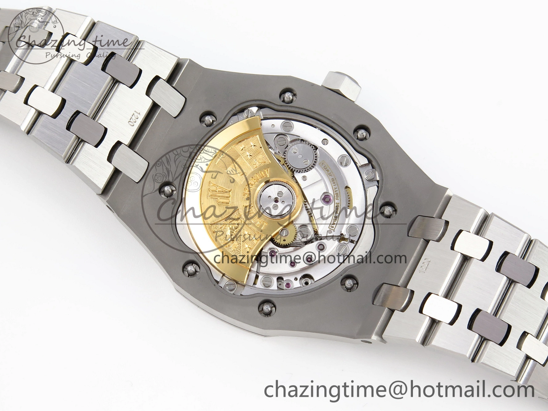 Royal Oak 37mm 15450 SS APSF 1:1 Best Edition Blue Textured Dial on SS Bracelet SA3120 Super Clone