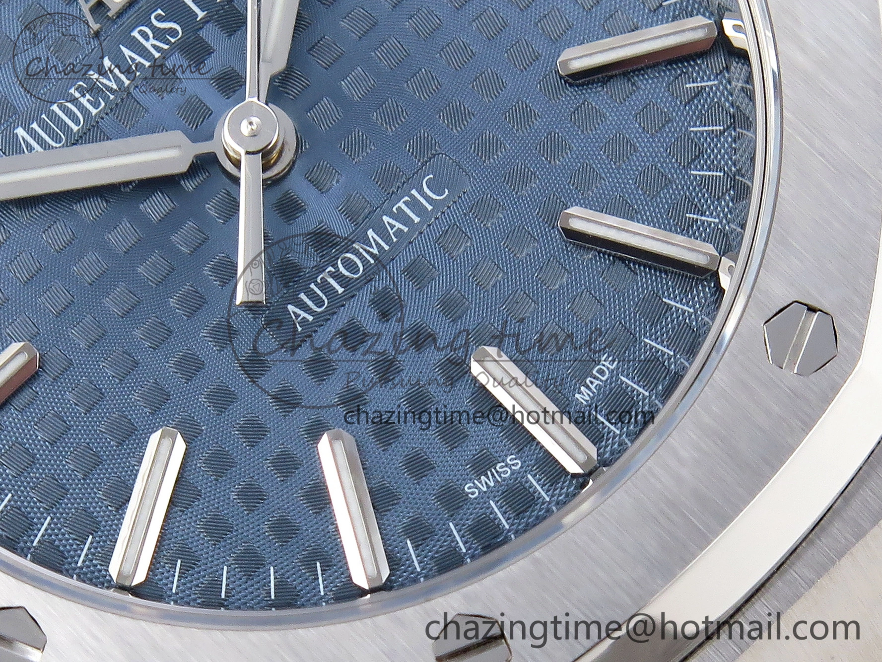 Royal Oak 37mm 15450 SS APSF 1:1 Best Edition Blue Textured Dial on SS Bracelet SA3120 Super Clone