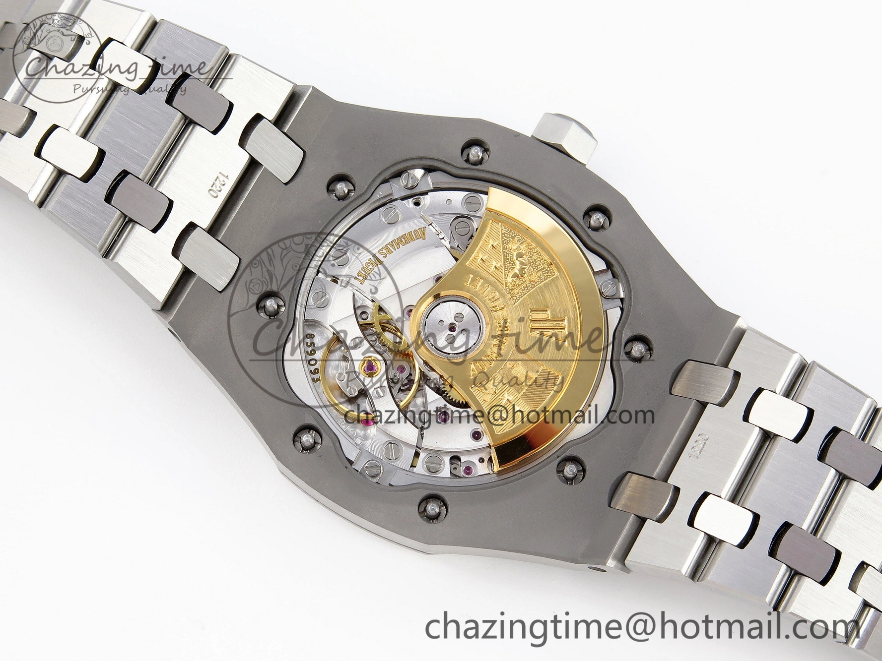 Royal Oak 37mm 15450 SS APSF 1:1 Best Edition Gray Textured Dial on SS Bracelet SA3120 Super Clone