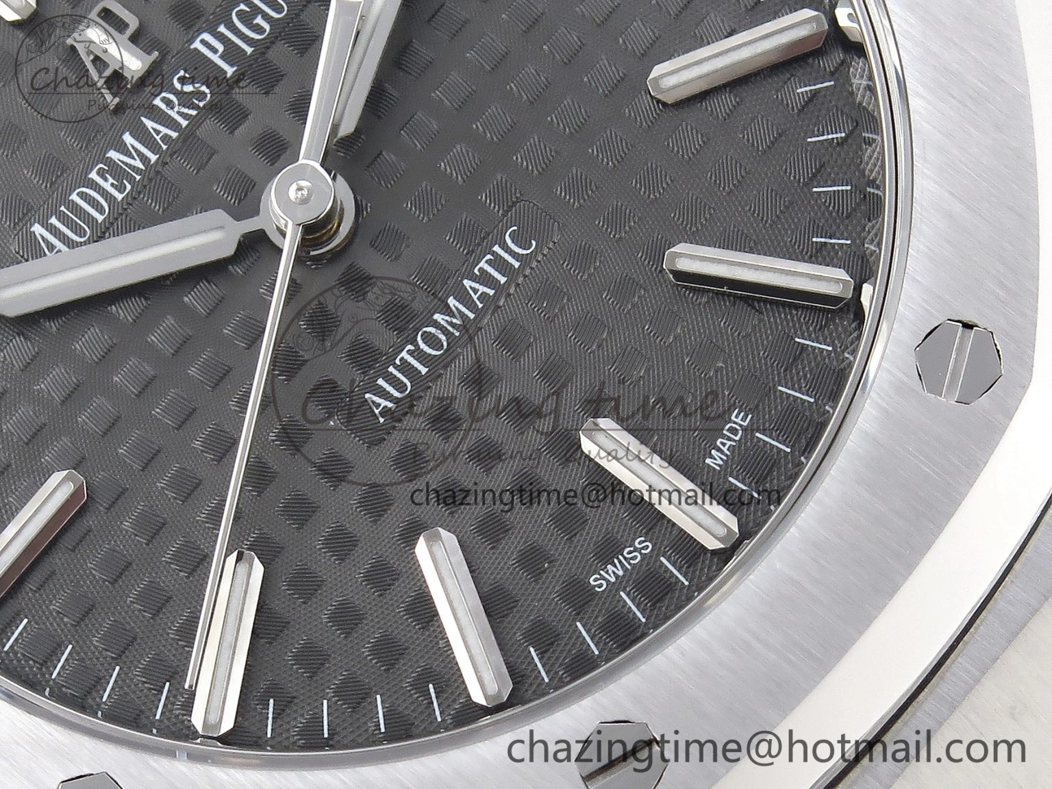 Royal Oak 37mm 15450 SS APSF 1:1 Best Edition Gray Textured Dial on SS Bracelet SA3120 Super Clone