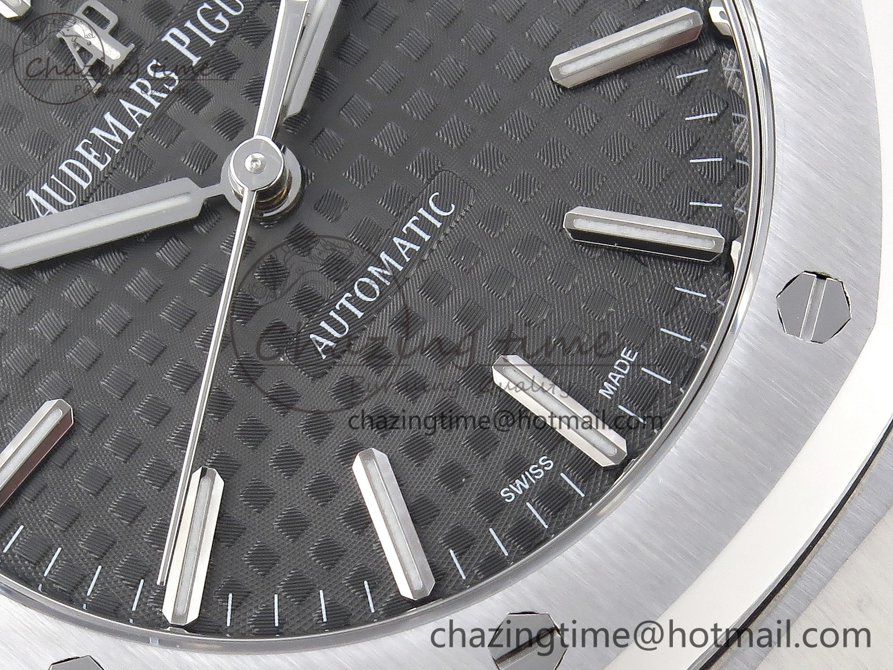 Royal Oak 37mm 15450 SS APSF 1:1 Best Edition Gray Textured Dial on SS Bracelet SA3120 Super Clone