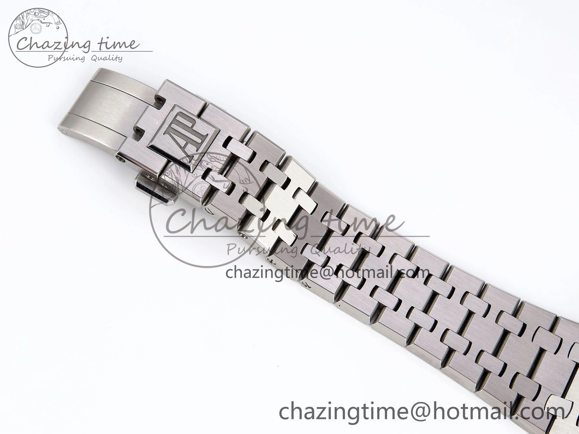 Royal Oak 37mm 15450 SS Diamonds Bezel IPF Best Edition Gray Dial on SS Bracelet SA3120 Super Clone