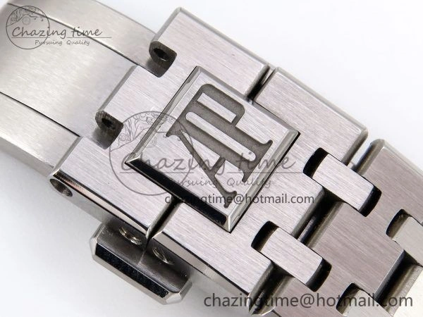 Royal Oak 37mm 15450 SS Diamonds Bezel IPF Best Edition Gray Dial on SS Bracelet SA3120 Super Clone