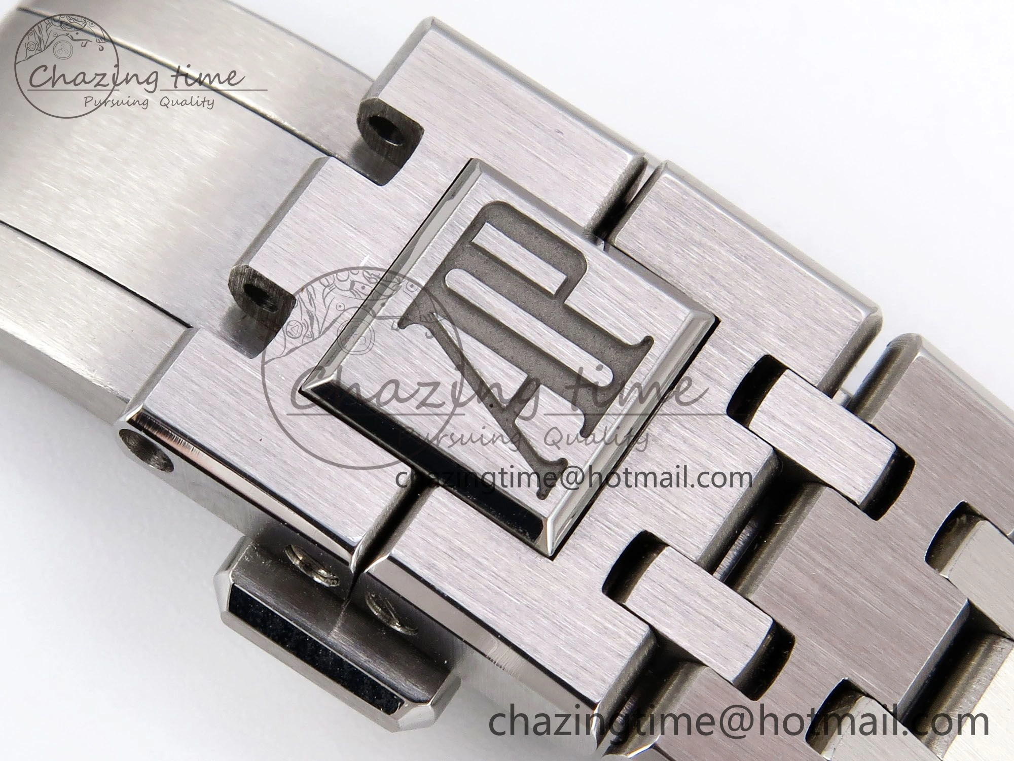 Royal Oak 37mm 15450 SS Diamonds Bezel IPF Best Edition Gray Dial on SS Bracelet SA3120 Super Clone