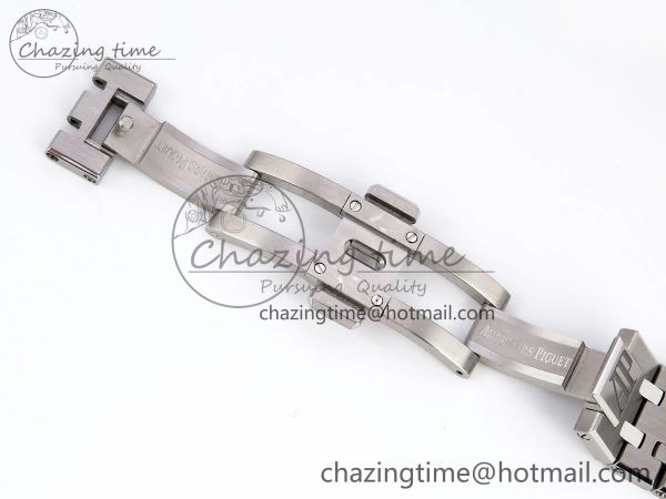 Royal Oak 37mm 15450 SS Diamonds Bezel IPF Best Edition Gray Dial on SS Bracelet SA3120 Super Clone