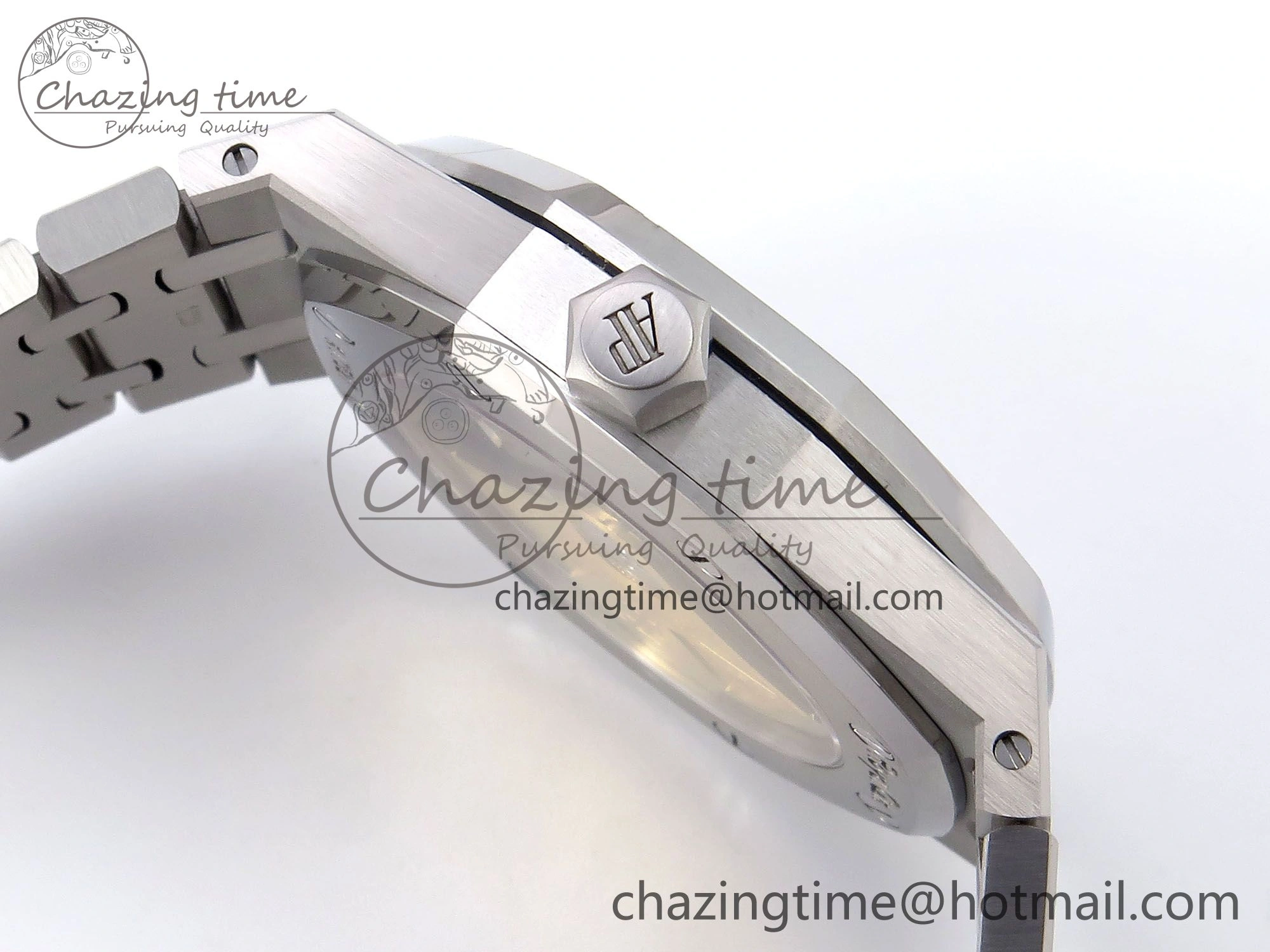 Royal Oak 37mm 15450 SS Diamonds Bezel IPF Best Edition Gray Dial on SS Bracelet SA3120 Super Clone