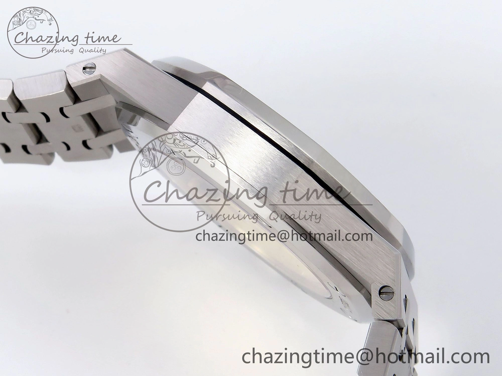 Royal Oak 37mm 15450 SS Diamonds Bezel IPF Best Edition Gray Dial on SS Bracelet SA3120 Super Clone