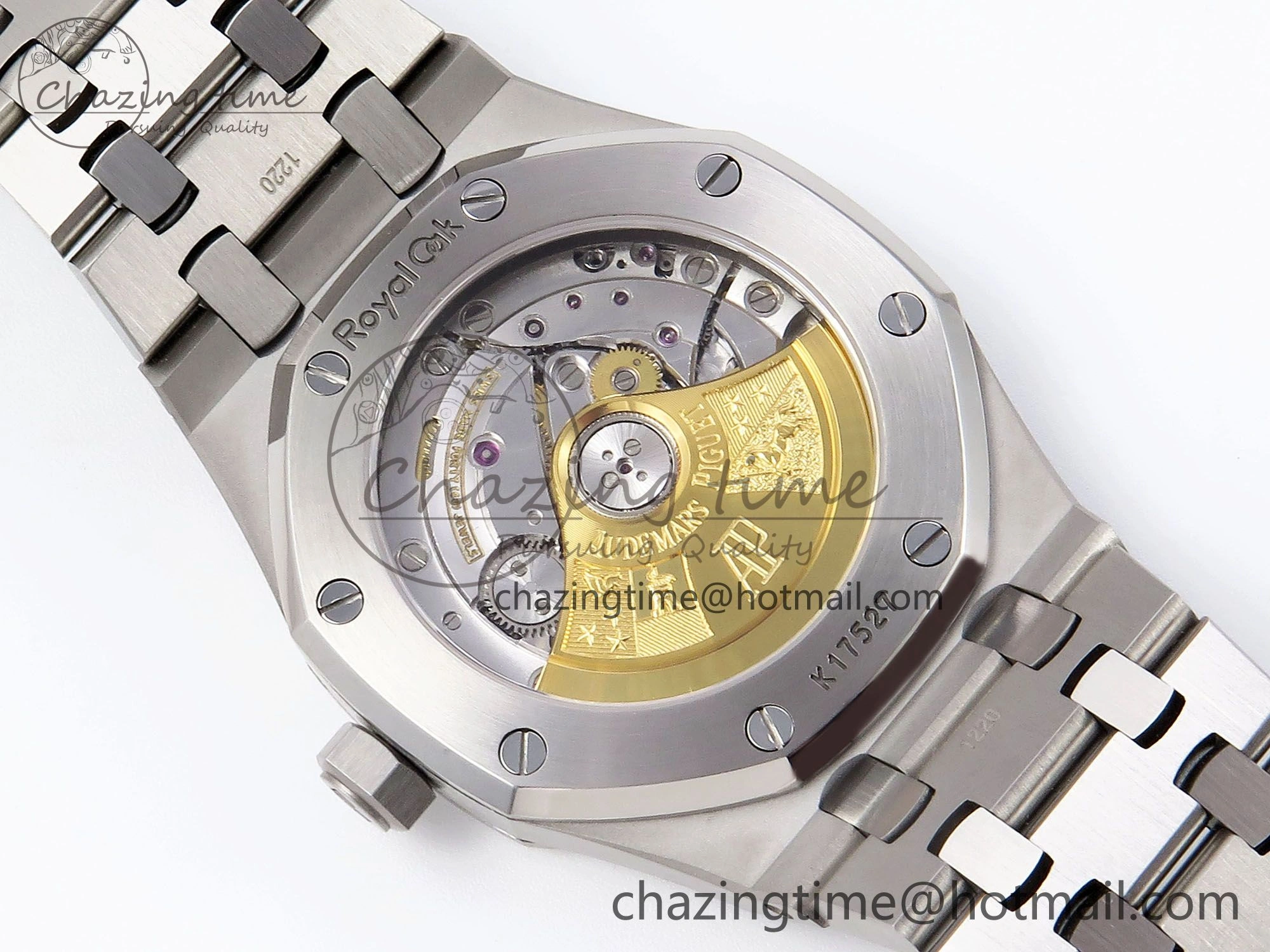 Royal Oak 37mm 15450 SS Diamonds Bezel IPF Best Edition Gray Dial on SS Bracelet SA3120 Super Clone