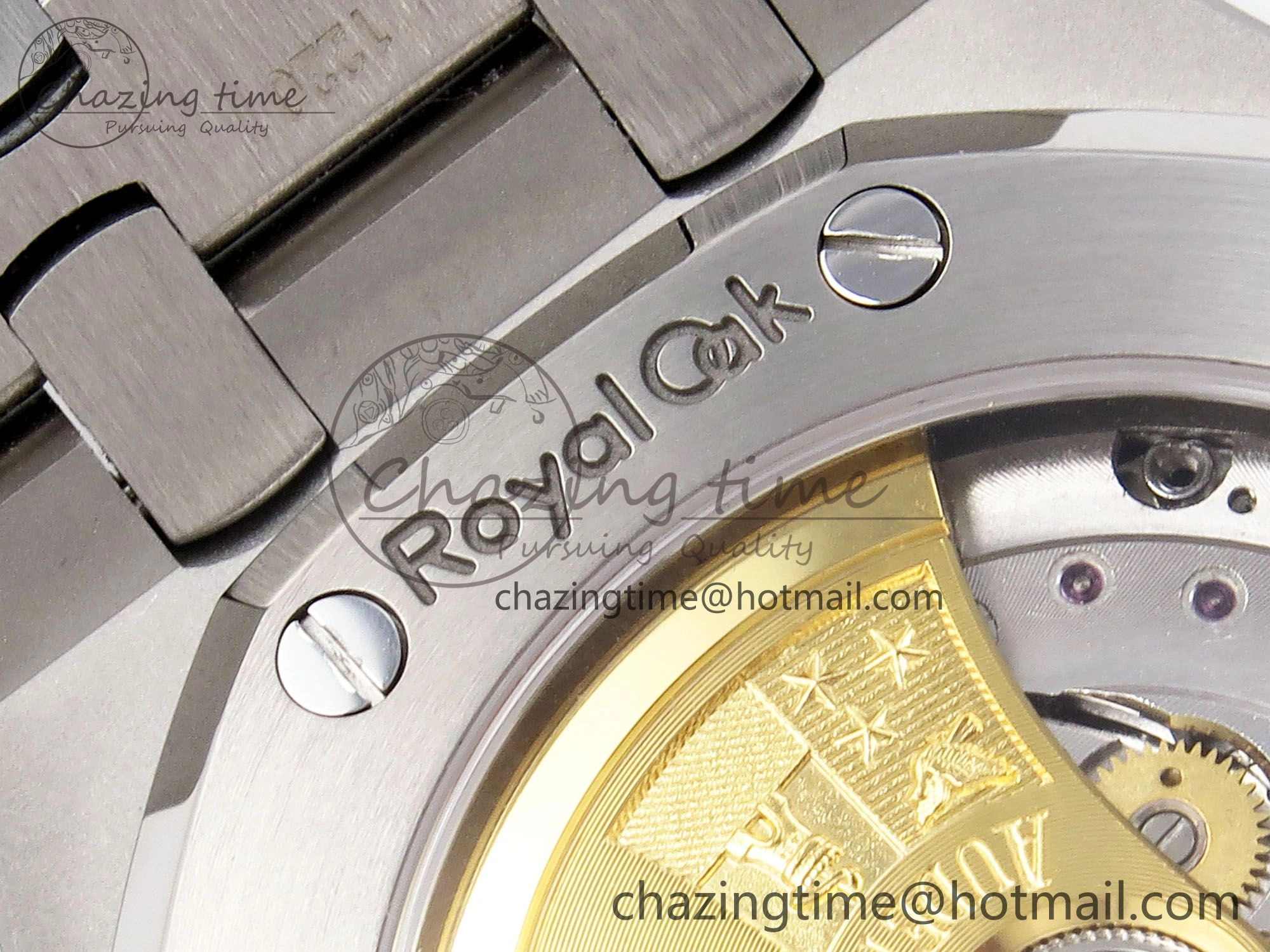 Royal Oak 37mm 15450 SS Diamonds Bezel IPF Best Edition Gray Dial on SS Bracelet SA3120 Super Clone