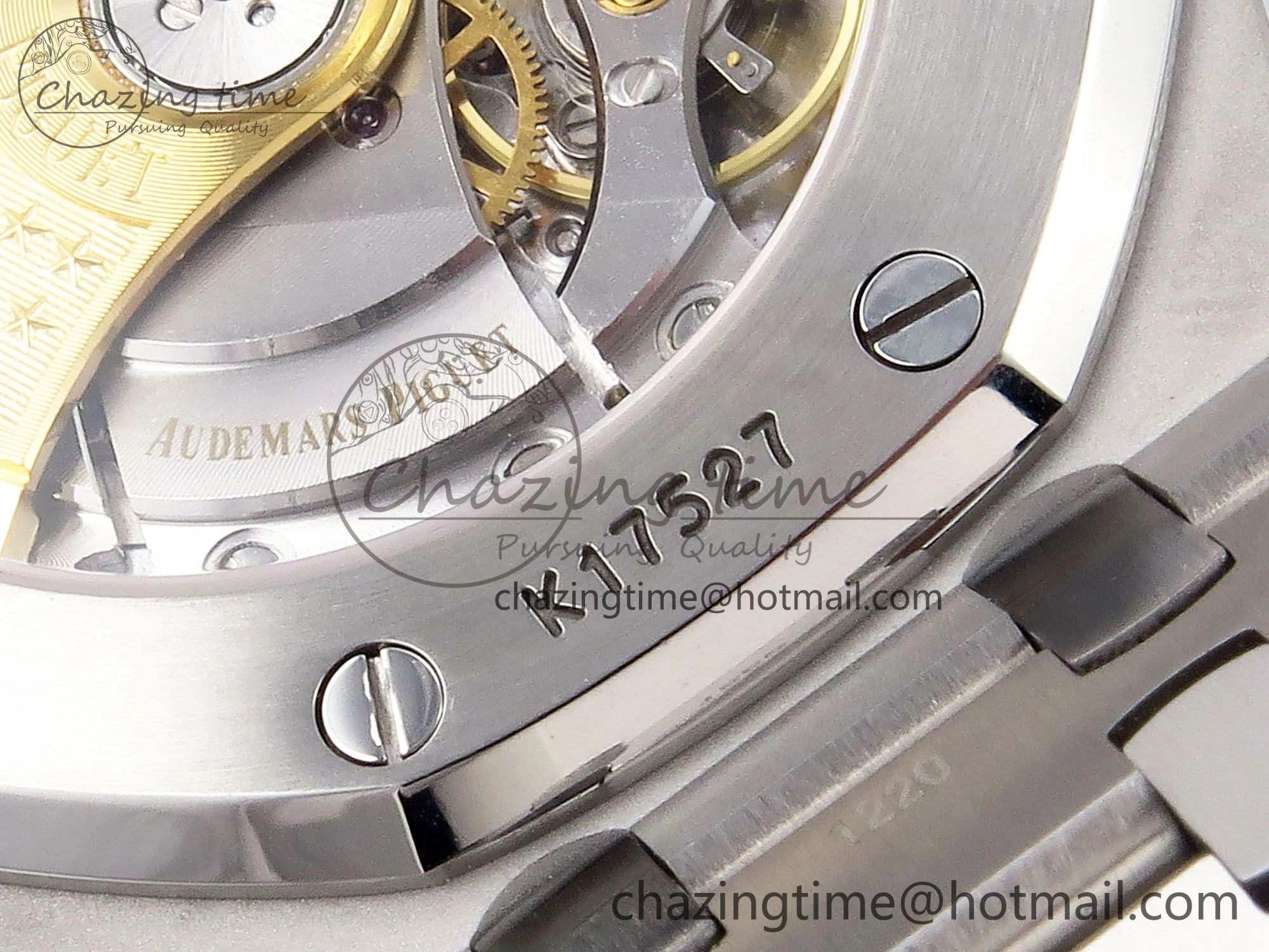 Royal Oak 37mm 15450 SS Diamonds Bezel IPF Best Edition Gray Dial on SS Bracelet SA3120 Super Clone