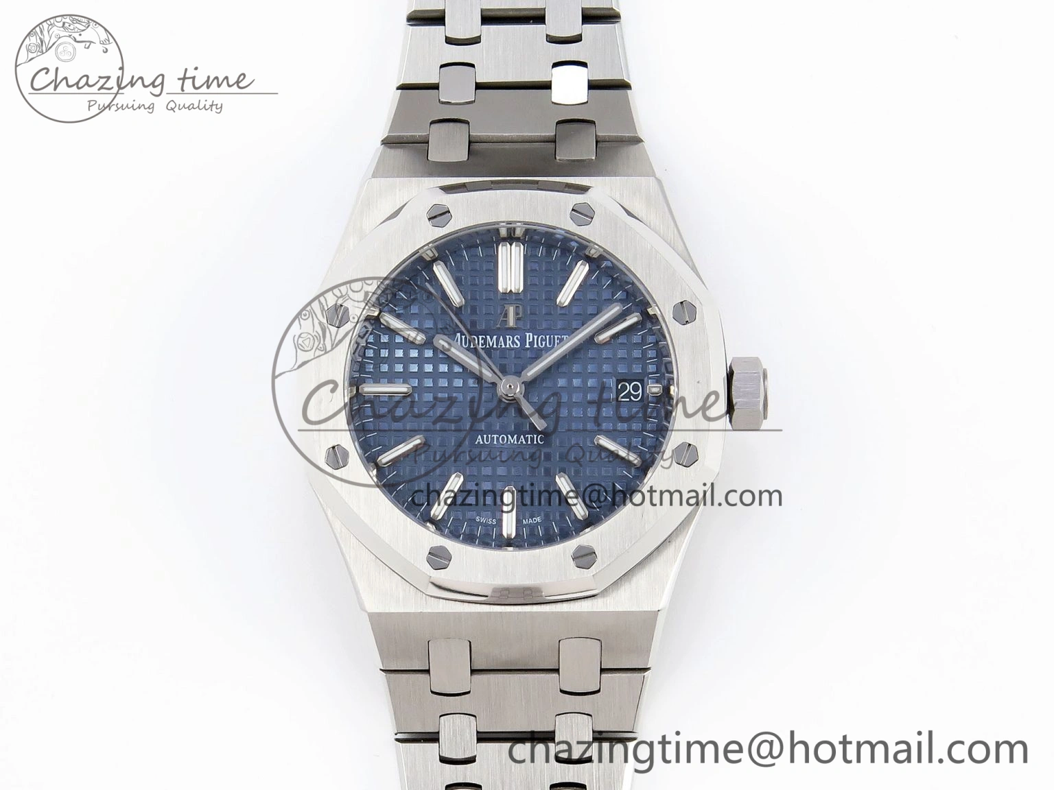 Royal Oak 37mm 15450 SS IPF Best Edition Blue Dial on SS Bracelet SA3120 Super Clone