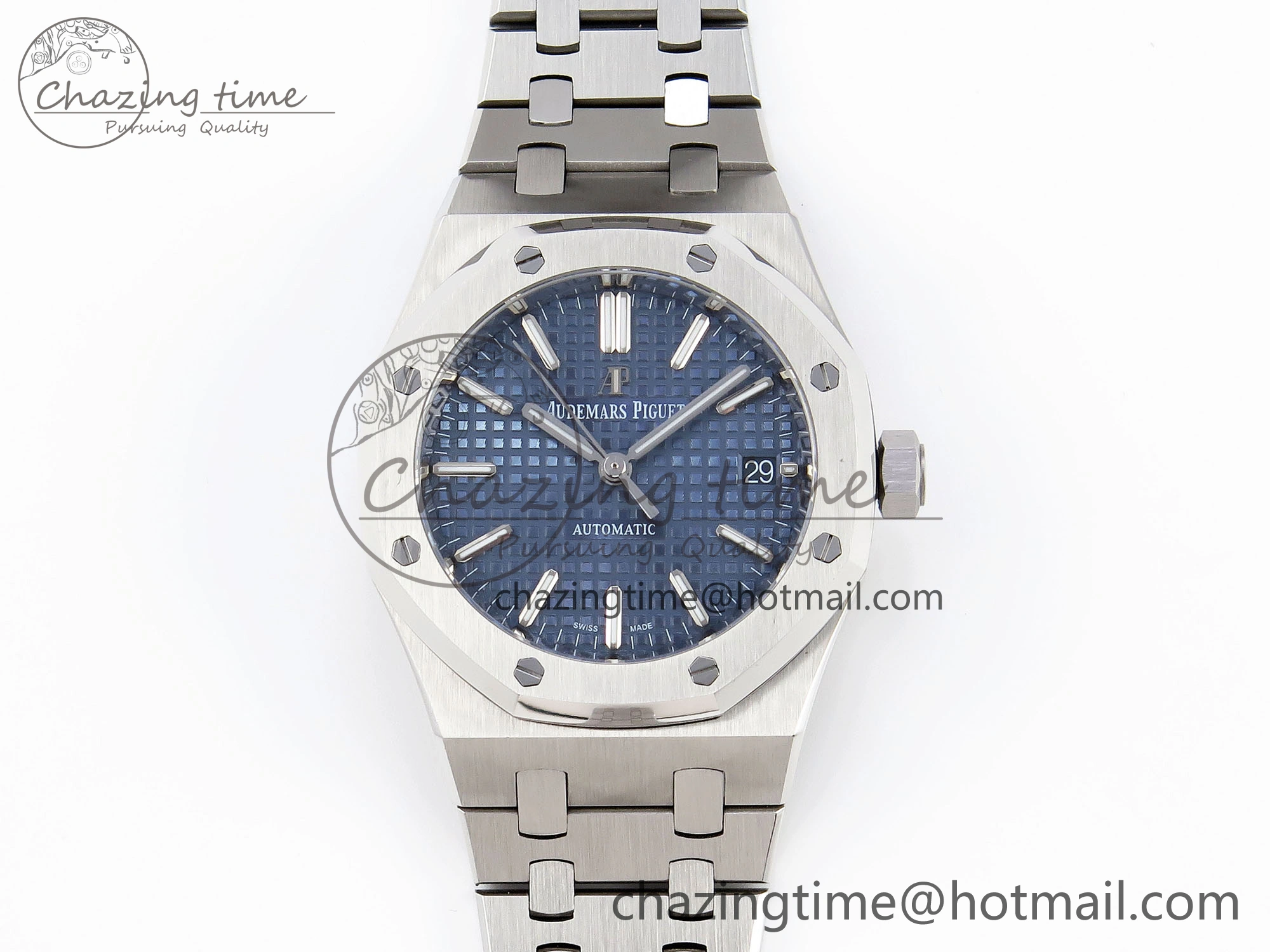 Royal Oak 37mm 15450 SS IPF Best Edition Blue Dial on SS Bracelet SA3120 Super Clone