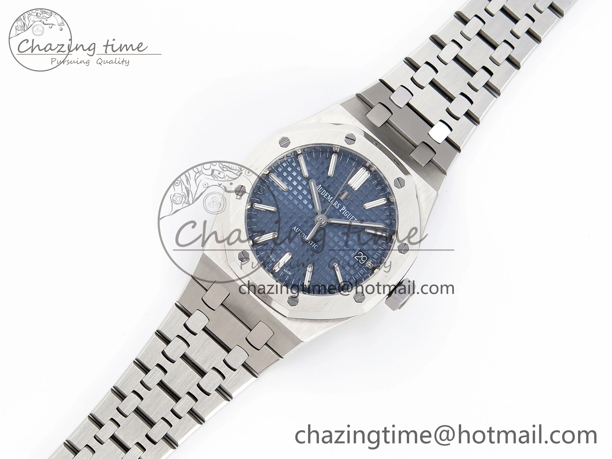 Royal Oak 37mm 15450 SS IPF Best Edition Blue Dial on SS Bracelet SA3120 Super Clone
