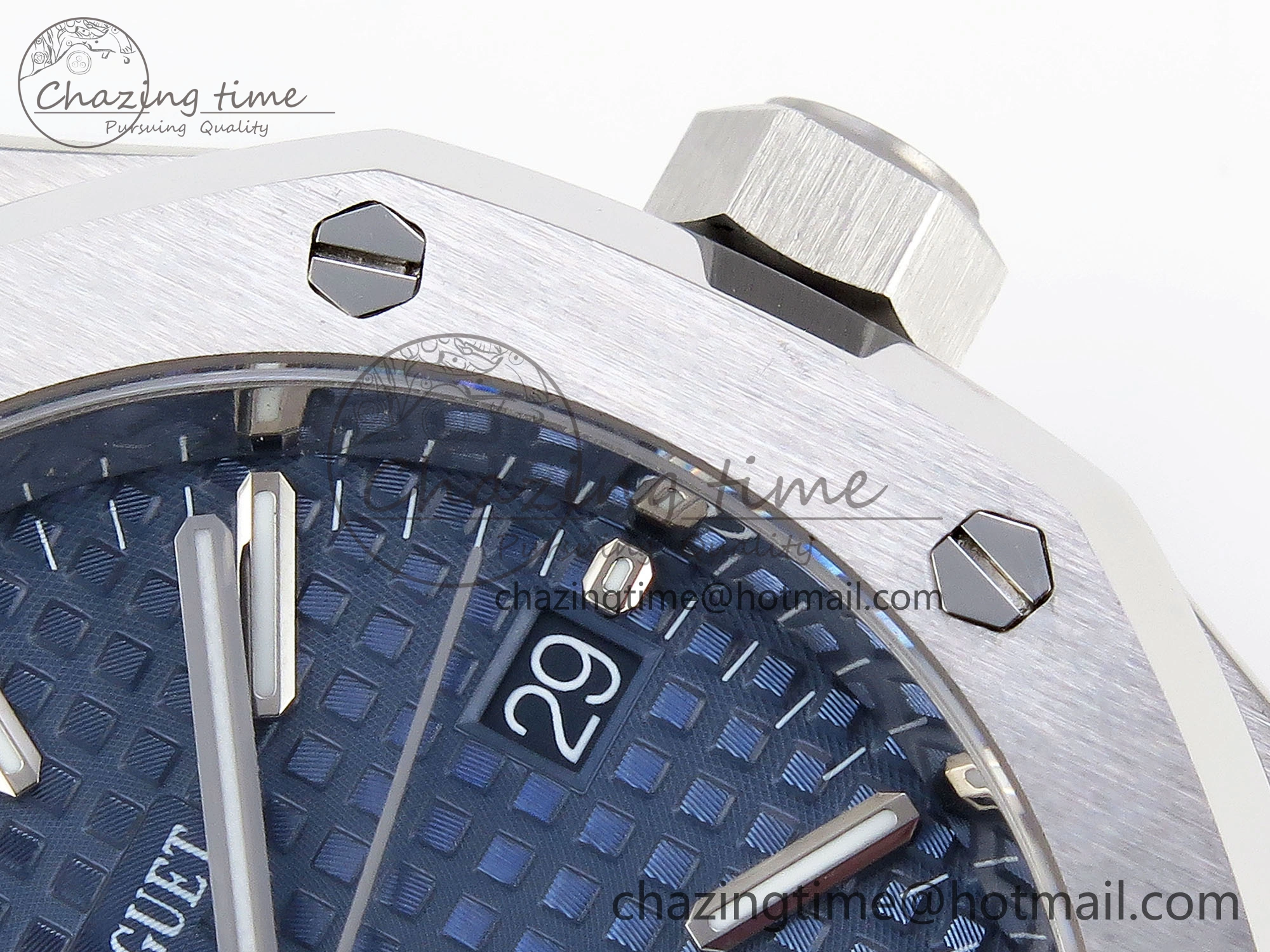 Royal Oak 37mm 15450 SS IPF Best Edition Blue Dial on SS Bracelet SA3120 Super Clone