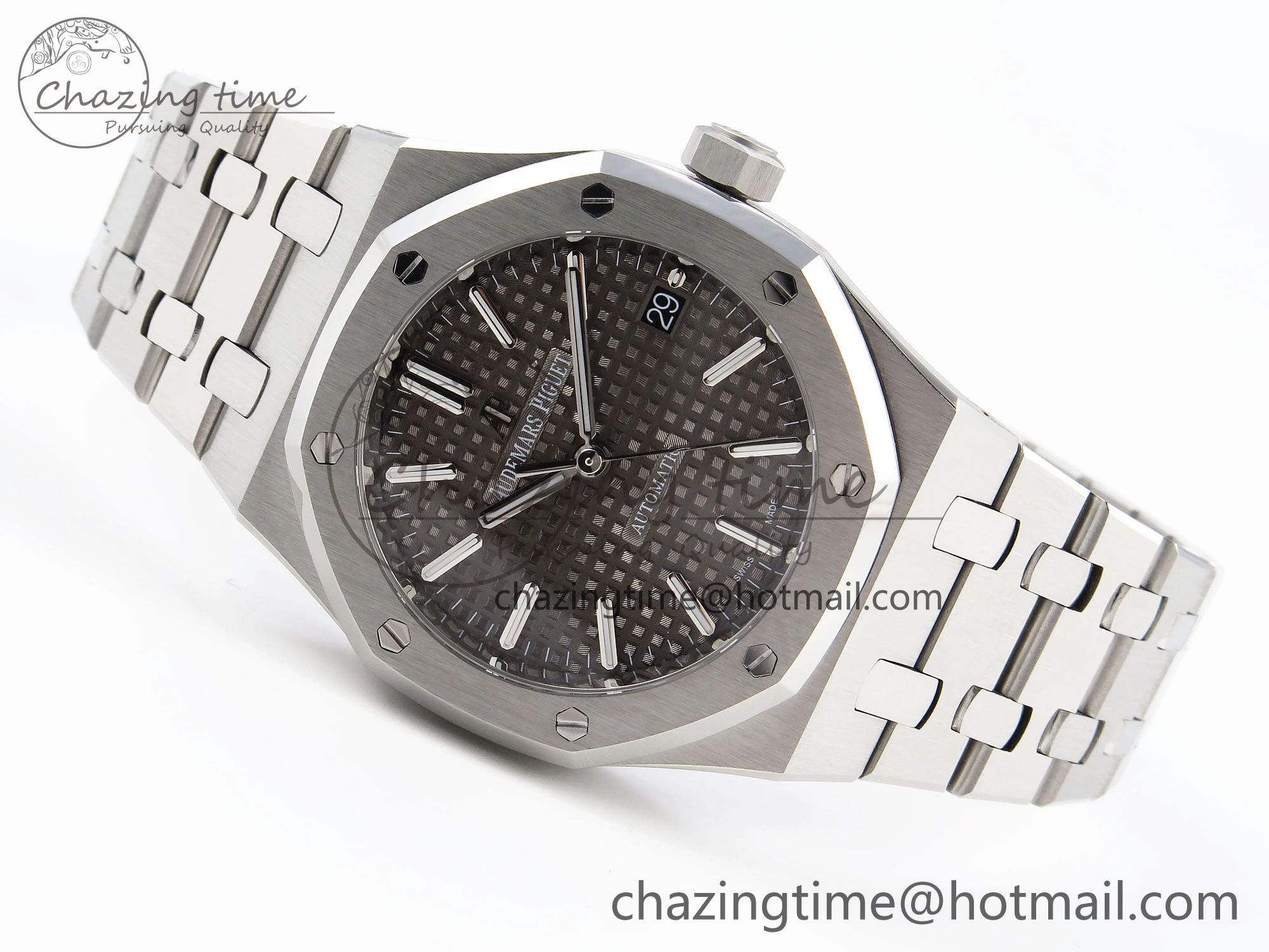 Royal Oak 37mm 15450 SS IPF Best Edition Gray Dial on SS Bracelet SA3120 Super Clone