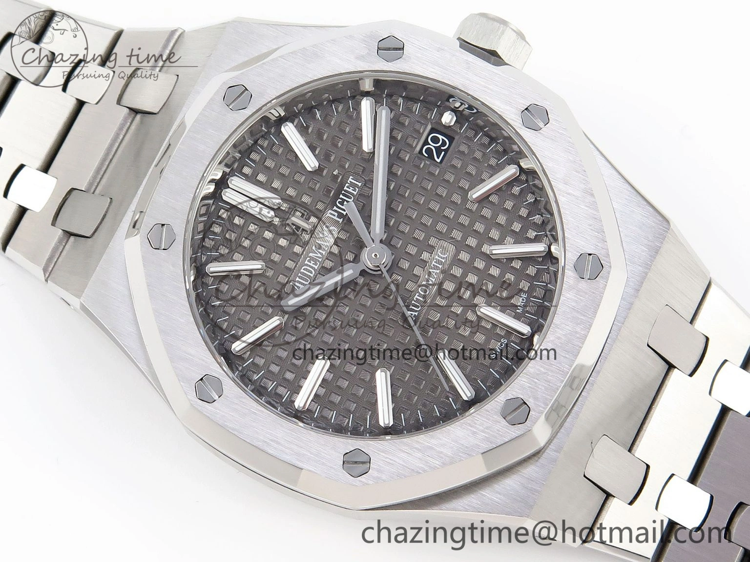 Royal Oak 37mm 15450 SS IPF Best Edition Gray Dial on SS Bracelet SA3120 Super Clone