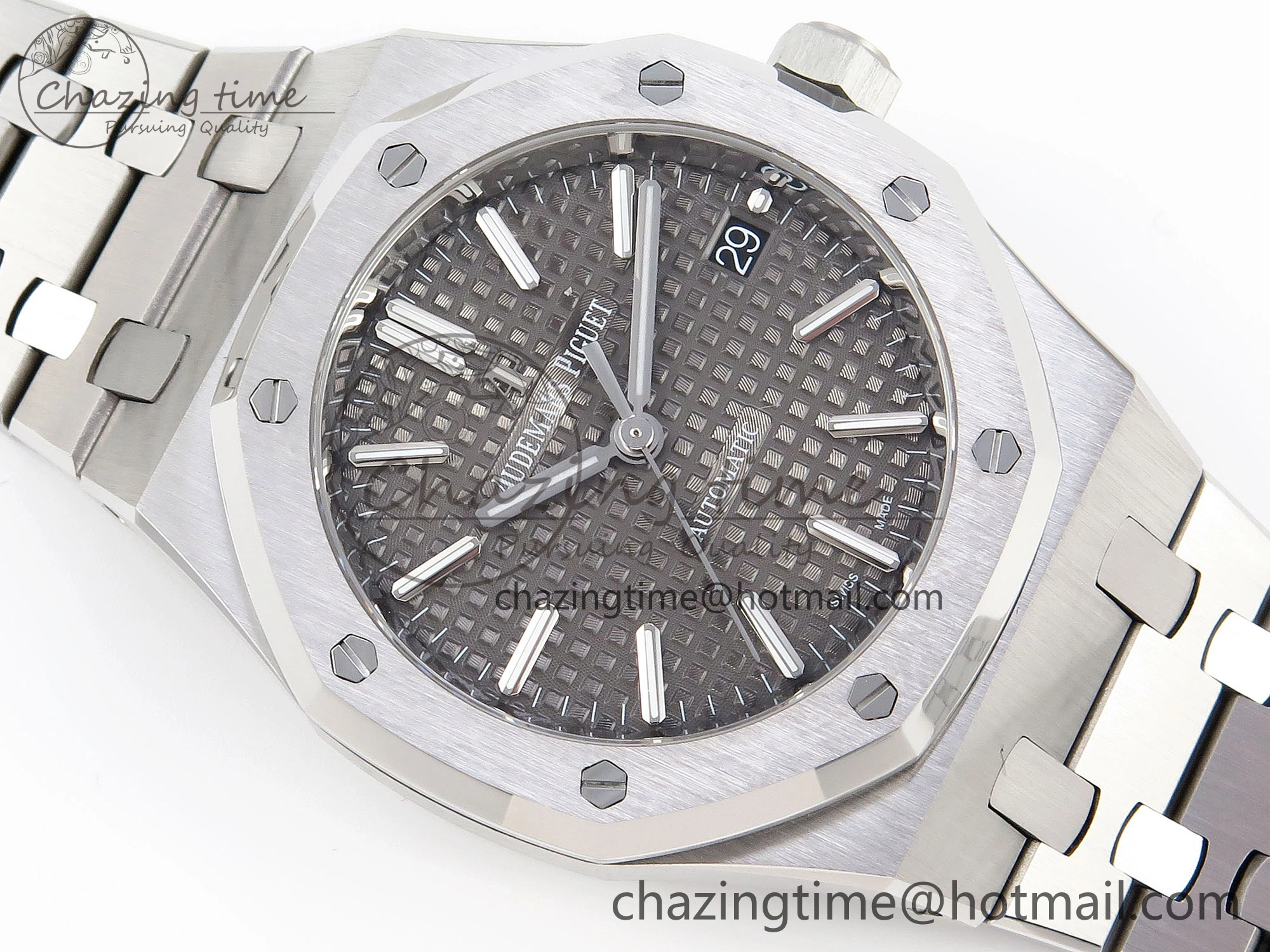 Royal Oak 37mm 15450 SS IPF Best Edition Gray Dial on SS Bracelet SA3120 Super Clone
