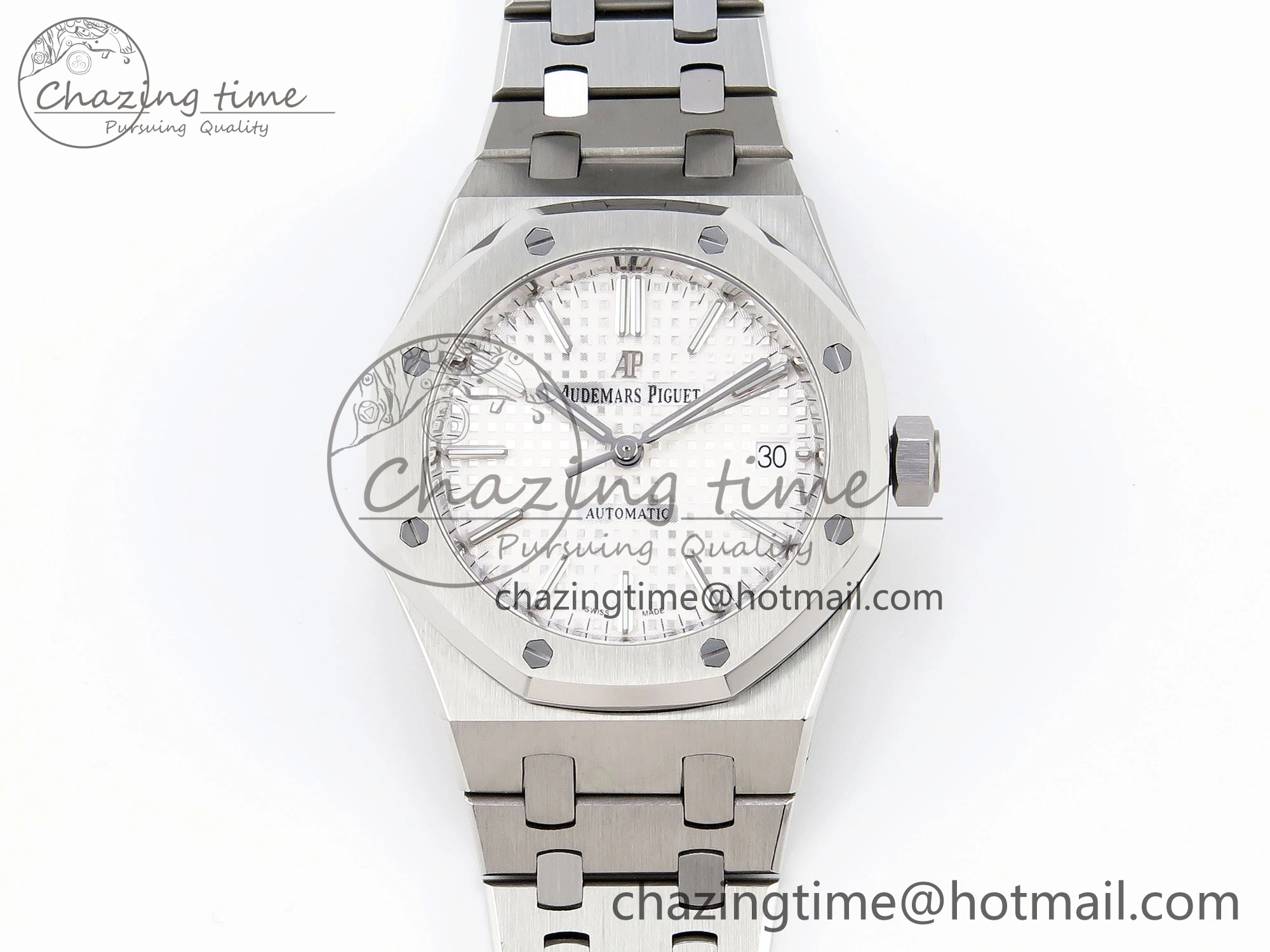Royal Oak 37mm 15450 SS IPF Best Edition White Dial on SS Bracelet SA3120 Super Clone