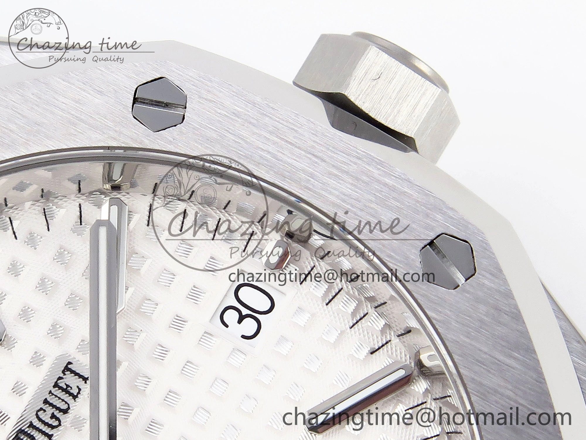 Royal Oak 37mm 15450 SS IPF Best Edition White Dial on SS Bracelet SA3120 Super Clone