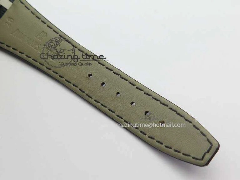 Royal Oak 37mm 15450 SS JF 1:1 Best Edition Black Dial On Black Leather Strap A3120