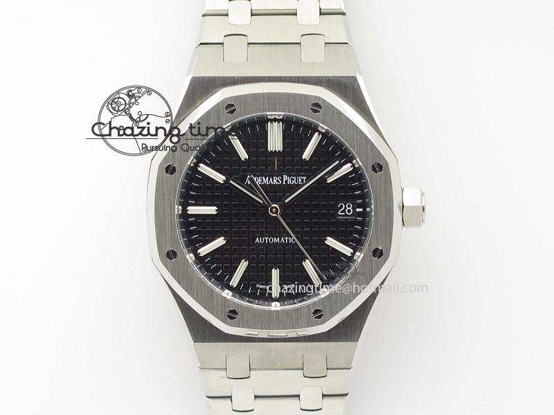 Royal Oak 37mm 15450 SS JF 1:1 Best Edition Black Dial On SS Bracelet A3120