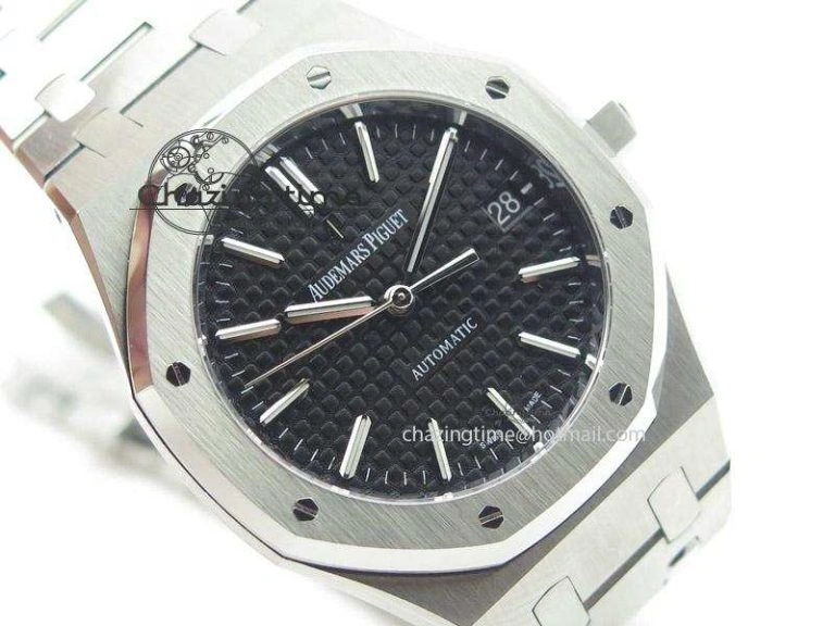 Royal Oak 37mm 15450 SS JF 1:1 Best Edition Black Dial On SS Bracelet A3120