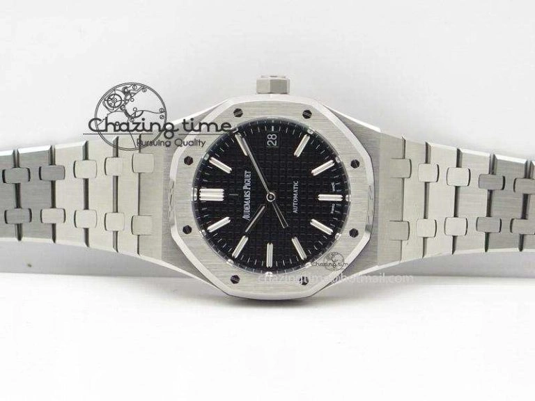 Royal Oak 37mm 15450 SS JF 1:1 Best Edition Black Dial On SS Bracelet A3120