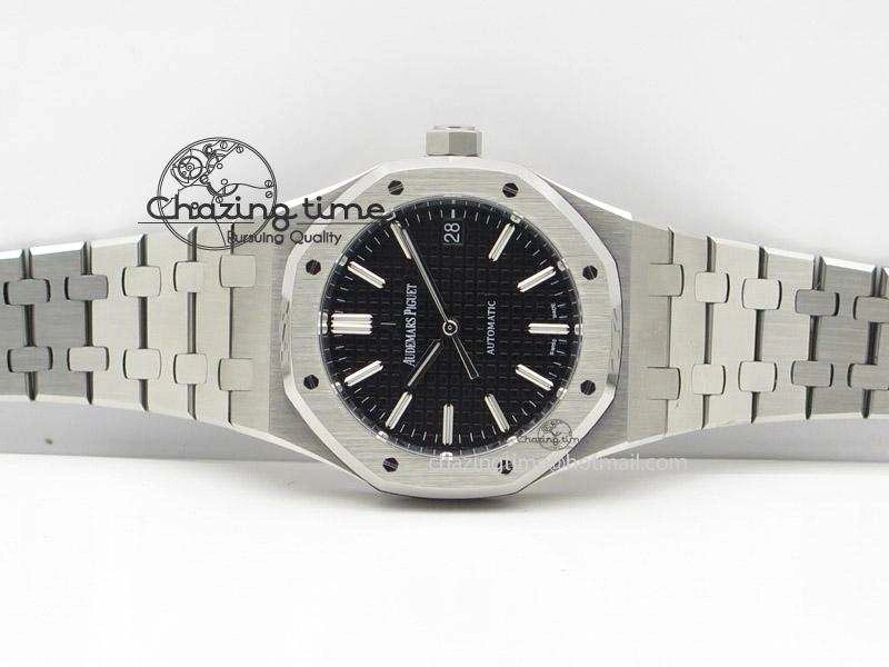Royal Oak 37mm 15450 SS JF 1:1 Best Edition Black Dial On SS Bracelet A3120