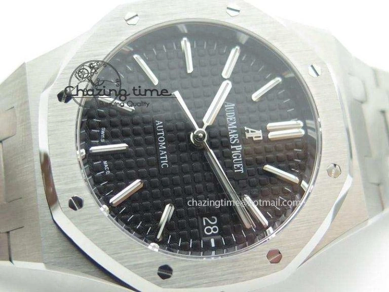 Royal Oak 37mm 15450 SS JF 1:1 Best Edition Black Dial On SS Bracelet A3120