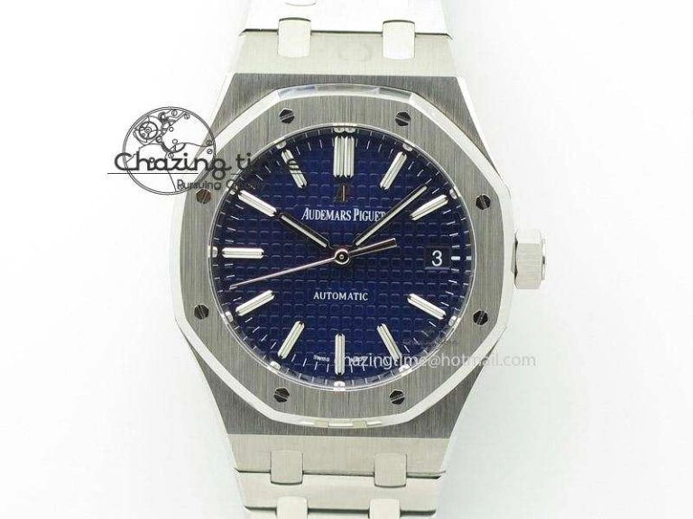 Royal Oak 37mm 15450 SS JF 1:1 Best Edition Blue Dial On SS Bracelet A3120