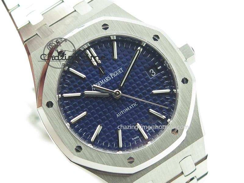 Royal Oak 37mm 15450 SS JF 1:1 Best Edition Blue Dial On SS Bracelet A3120