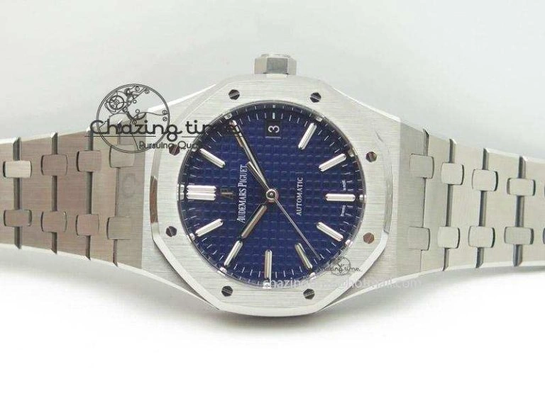 Royal Oak 37mm 15450 SS JF 1:1 Best Edition Blue Dial On SS Bracelet A3120