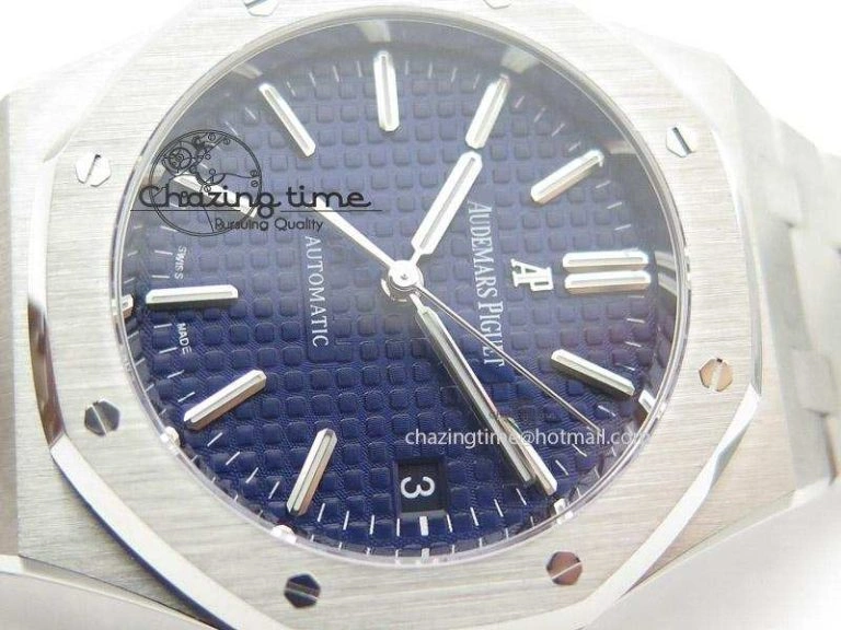Royal Oak 37mm 15450 SS JF 1:1 Best Edition Blue Dial On SS Bracelet A3120