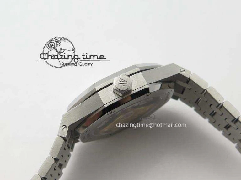 Royal Oak 37mm 15450 SS JF 1:1 Best Edition Diamonds Bezel Blue Dial On SS Bracelet A3120