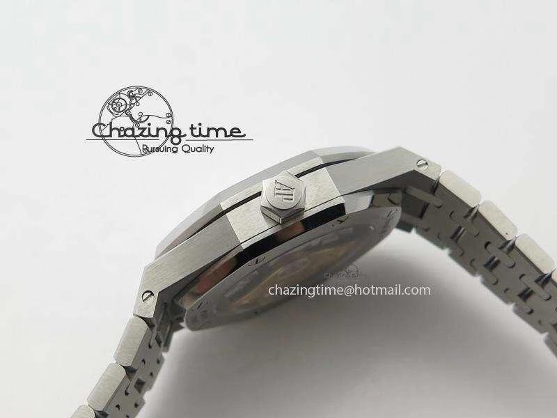 Royal Oak 37mm 15450 SS JF 1:1 Best Edition Diamonds Bezel Blue Dial On SS Bracelet A3120