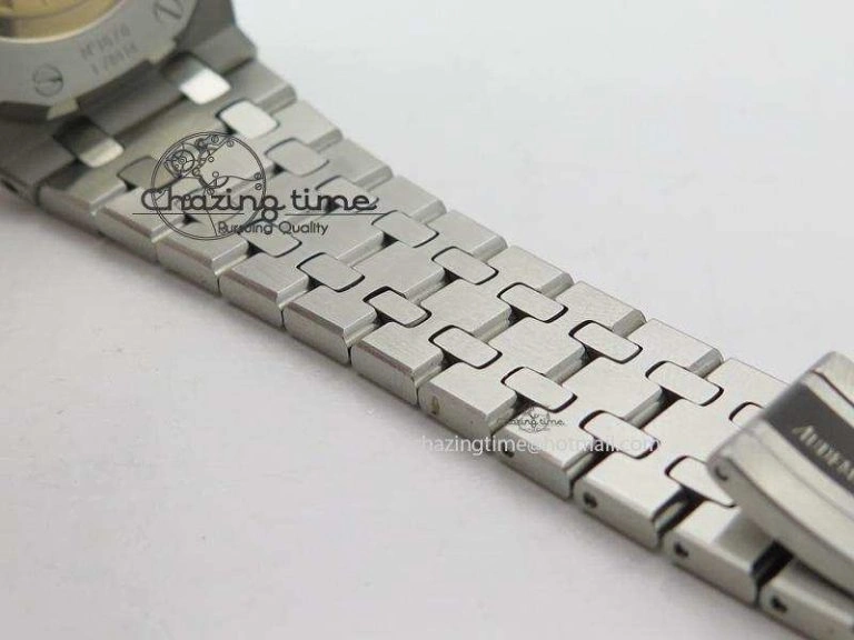 Royal Oak 37mm 15450 SS JF 1:1 Best Edition Diamonds Bezel Blue Dial On SS Bracelet A3120