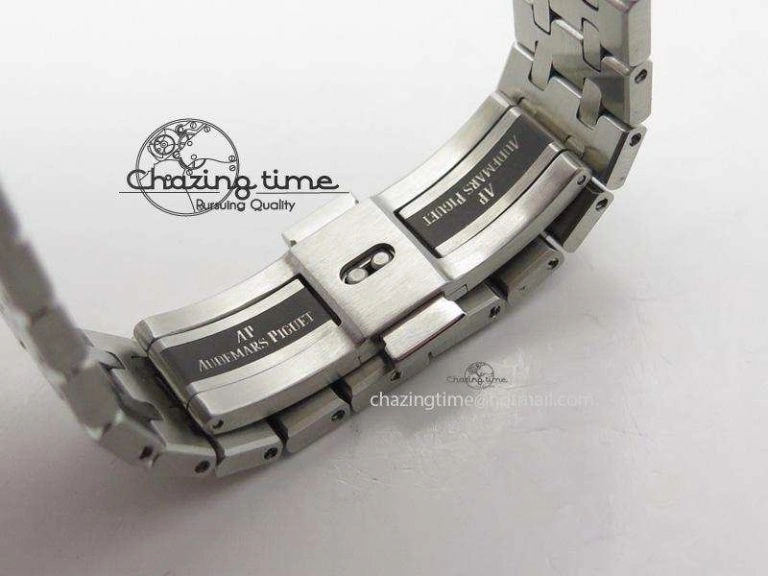 Royal Oak 37mm 15450 SS JF 1:1 Best Edition Diamonds Bezel Blue Dial On SS Bracelet A3120