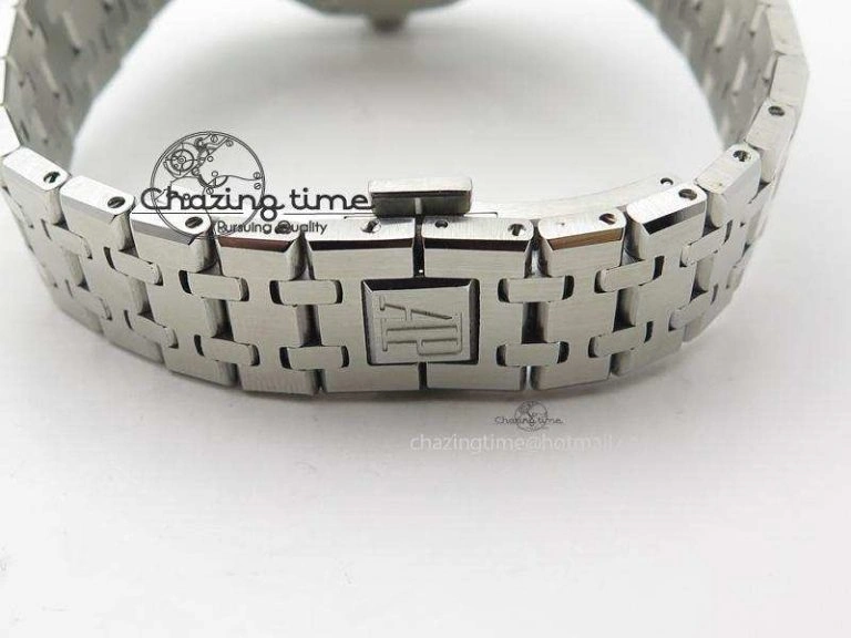 Royal Oak 37mm 15450 SS JF 1:1 Best Edition Diamonds Bezel Blue Dial On SS Bracelet A3120