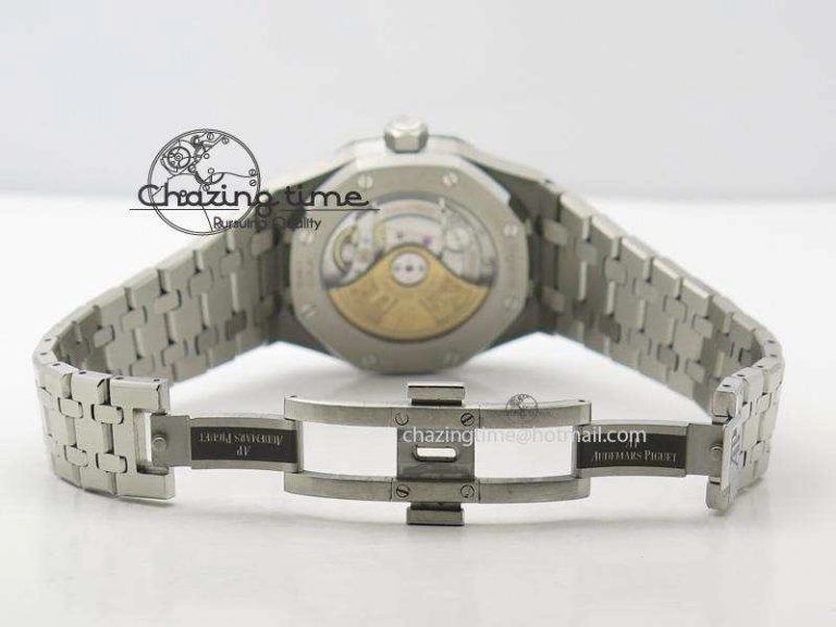 Royal Oak 37mm 15450 SS JF 1:1 Best Edition Diamonds Bezel Blue Dial On SS Bracelet A3120