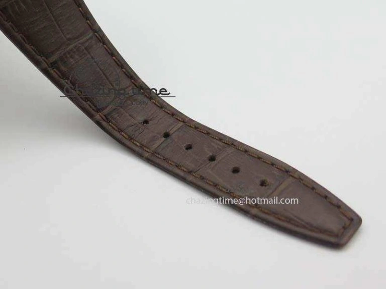 Royal Oak 37mm 15450 SS JF 1:1 Best Edition Silver Dial On Brown Leather Strap A3120