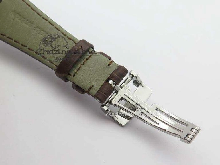 Royal Oak 37mm 15450 SS JF 1:1 Best Edition Silver Dial On Brown Leather Strap A3120