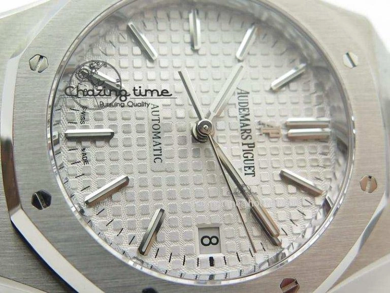 Royal Oak 37mm 15450 SS JF 1:1 Best Edition White Dial On SS Bracelet A3120
