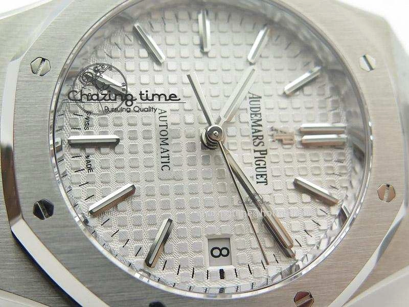 Royal Oak 37mm 15450 SS JF 1:1 Best Edition White Dial On SS Bracelet A3120