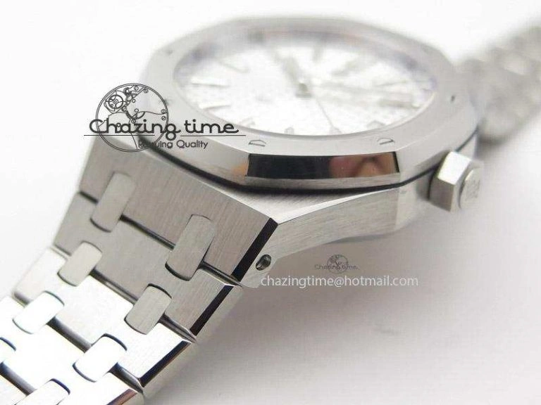 Royal Oak 37mm 15450 SS JF 1:1 Best Edition White Dial On SS Bracelet A3120