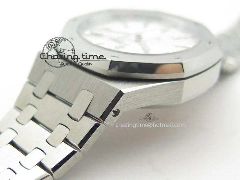 Royal Oak 37mm 15450 SS JF 1:1 Best Edition White Dial On SS Bracelet A3120