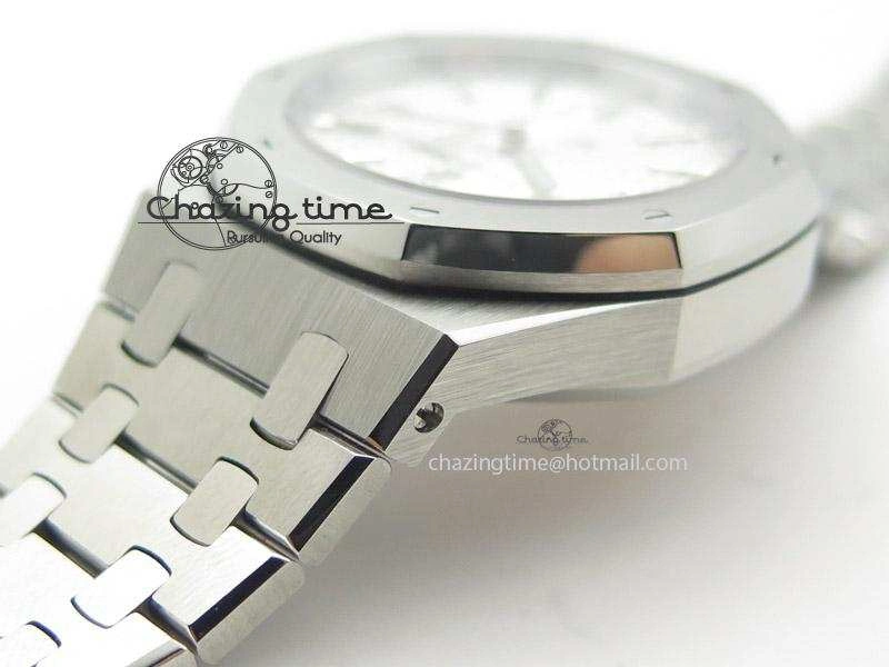 Royal Oak 37mm 15450 SS JF 1:1 Best Edition White Dial On SS Bracelet A3120