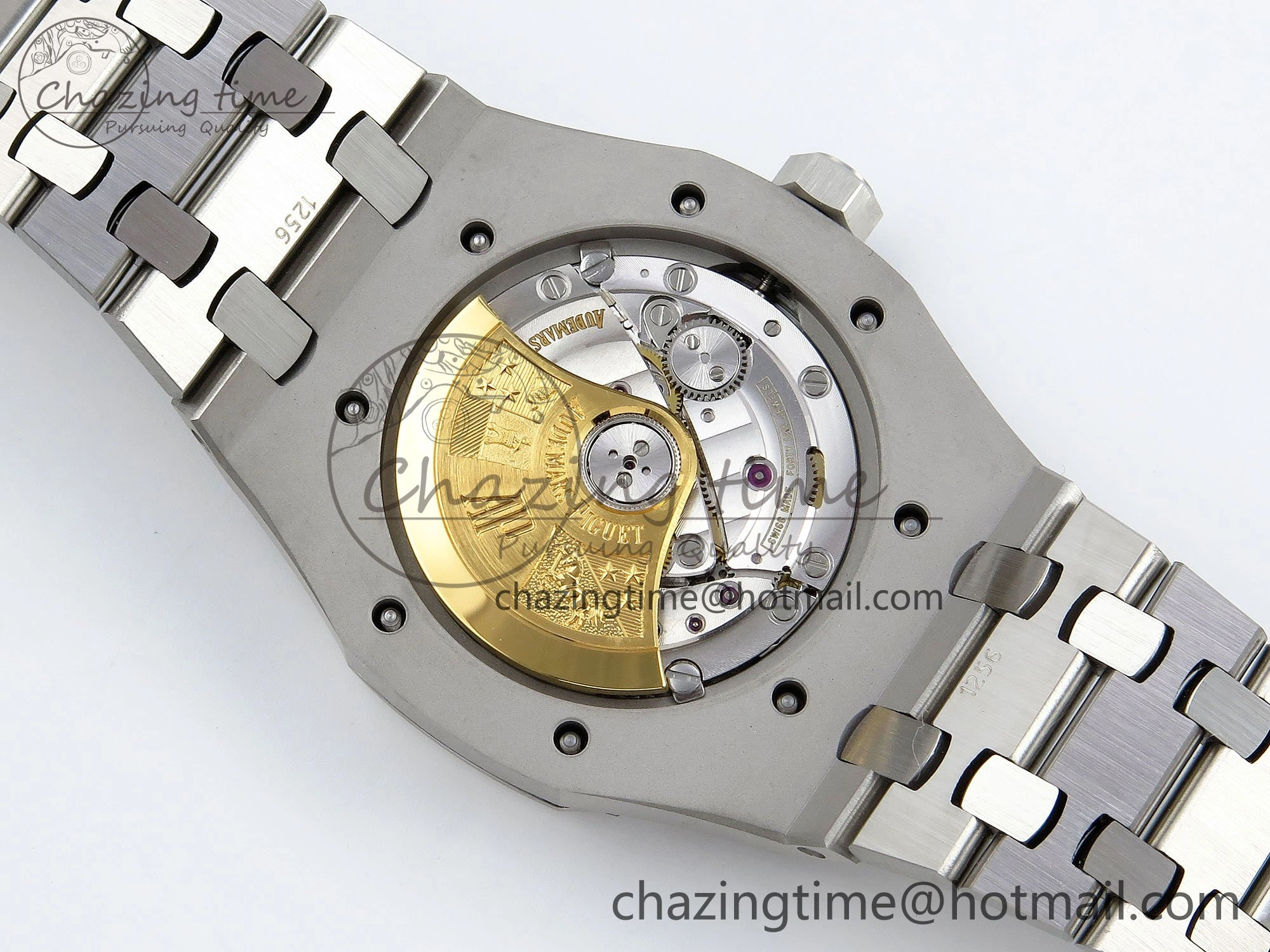 Royal Oak 37mm 15450 SS ZF 1:1 Best Edition Gray Textured Dial on SS Bracelet SA3120 Super Clone