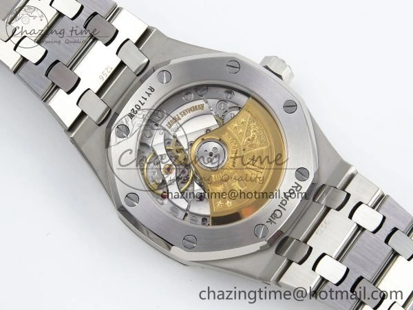 Royal Oak 37mm 15450 SS ZF 1:1 Best Edition Gray Textured Dial on SS Bracelet SA3120 Super Clone